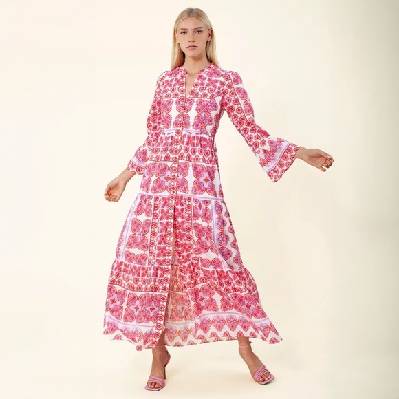 NWOT - Hale Bob - Leela Voile Maxi - Red - Picture 1 of 15